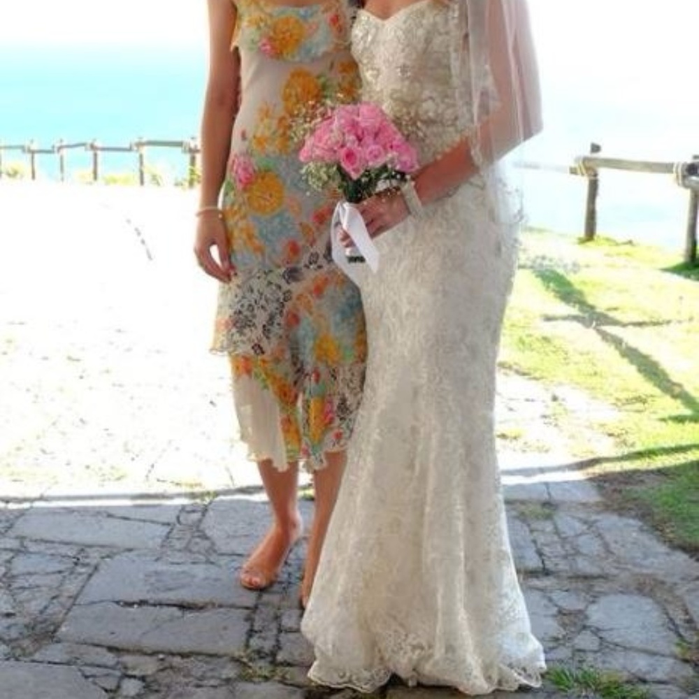 Marchesa Notte Lace Mermaid Wedding Gown